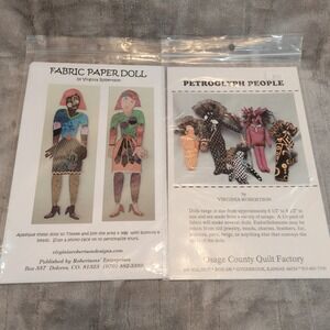 Virginia Robertson Sewing Patterns Petroglyph People and Fabric Paper Dolls New